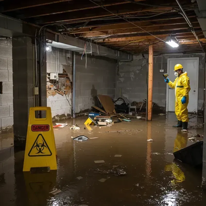 Flooded Basement Electrical Hazard in Terrace Heights, WA Property