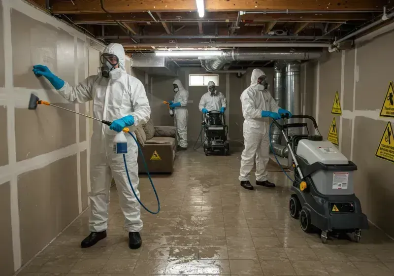 Basement Moisture Removal and Structural Drying process in Terrace Heights, WA